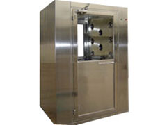 不锈钢单人双吹风淋室 